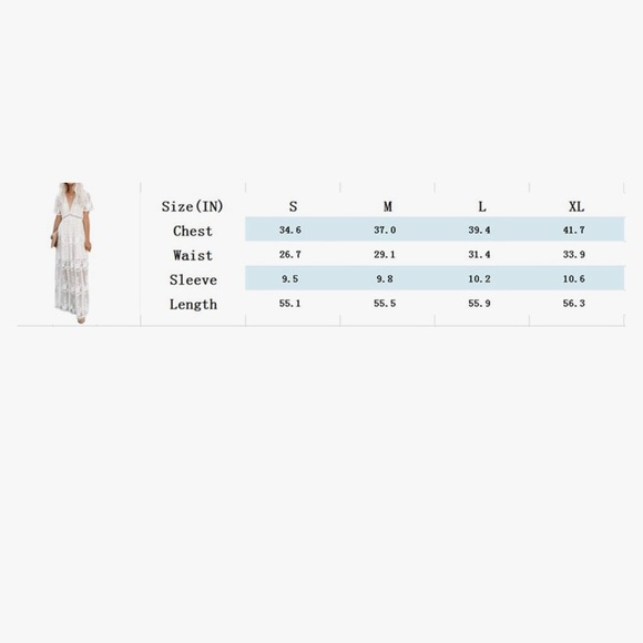 NWOT Embroidery Deep V-Neck Maxi Dress - Picture 5 of 8